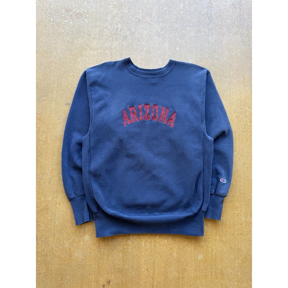VTG 90s Champion Reverse Weave Arizona Embroidered Navy Blue Crewneck Sweater XL
